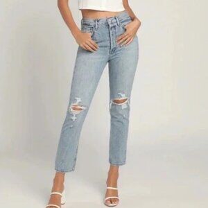 Agolde Riley Button Fly Distressed Jeans Sz 27